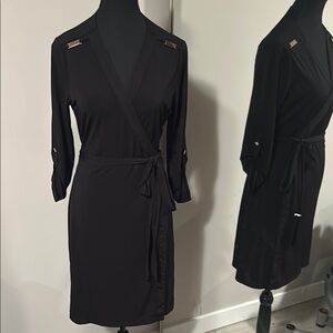 Classic Black Wrap Dress